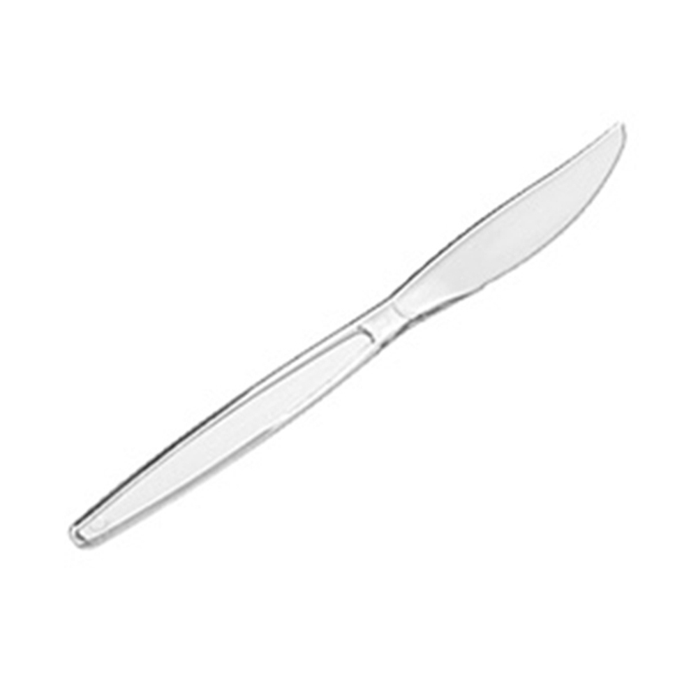 Faca Descartável Refeição Master Cristal c/50 - Três Triângulo