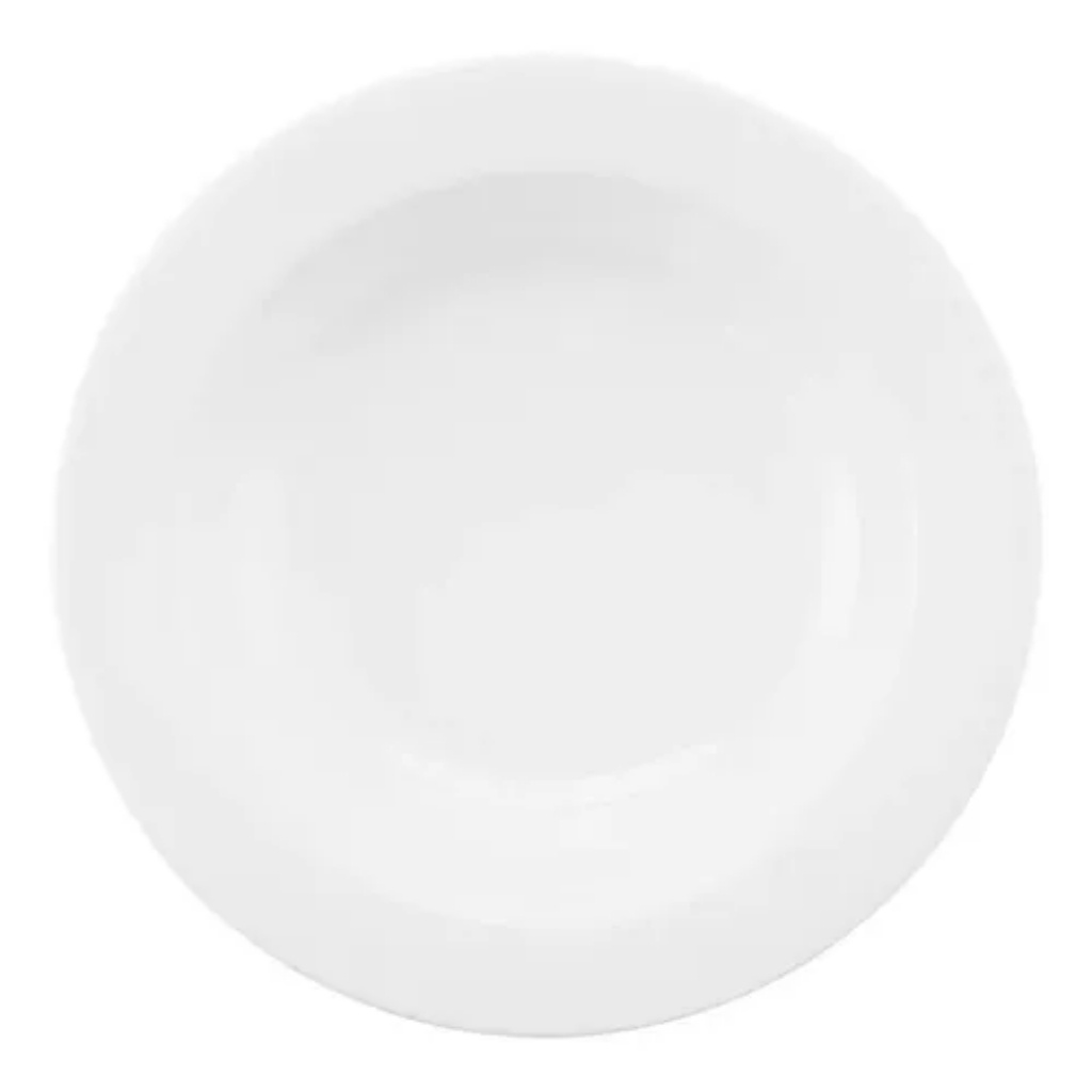 Prato Fundo Com Aba 29cm Oxford Porcelana Massa Sopa Risoto Gourmet