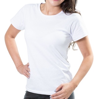 Camiseta Baby Look Branca Malha Fria (PV)