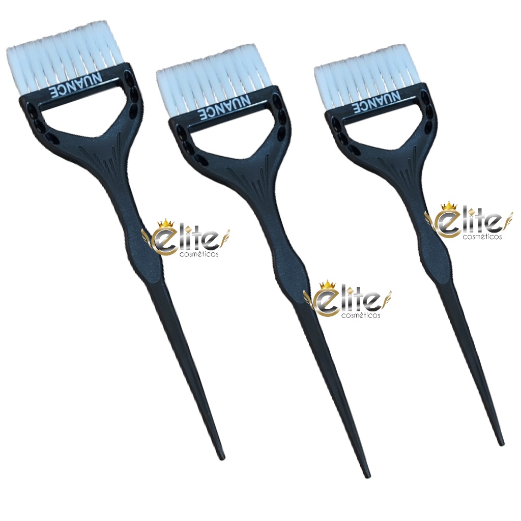 3 Pincéis Nuance Vazado Mechas - Lançamento em Oferta na Shopee
