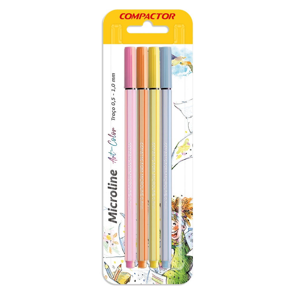 Microline Art Color Tons Pastel 02 - C/4 em Oferta na Shopee