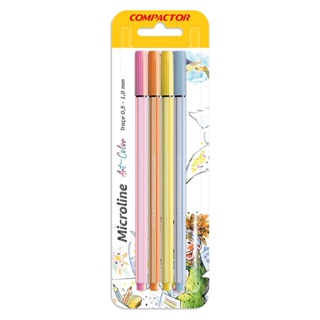 Microline Art Color Tons Pastel 02 - C/4 em Oferta na Shopee