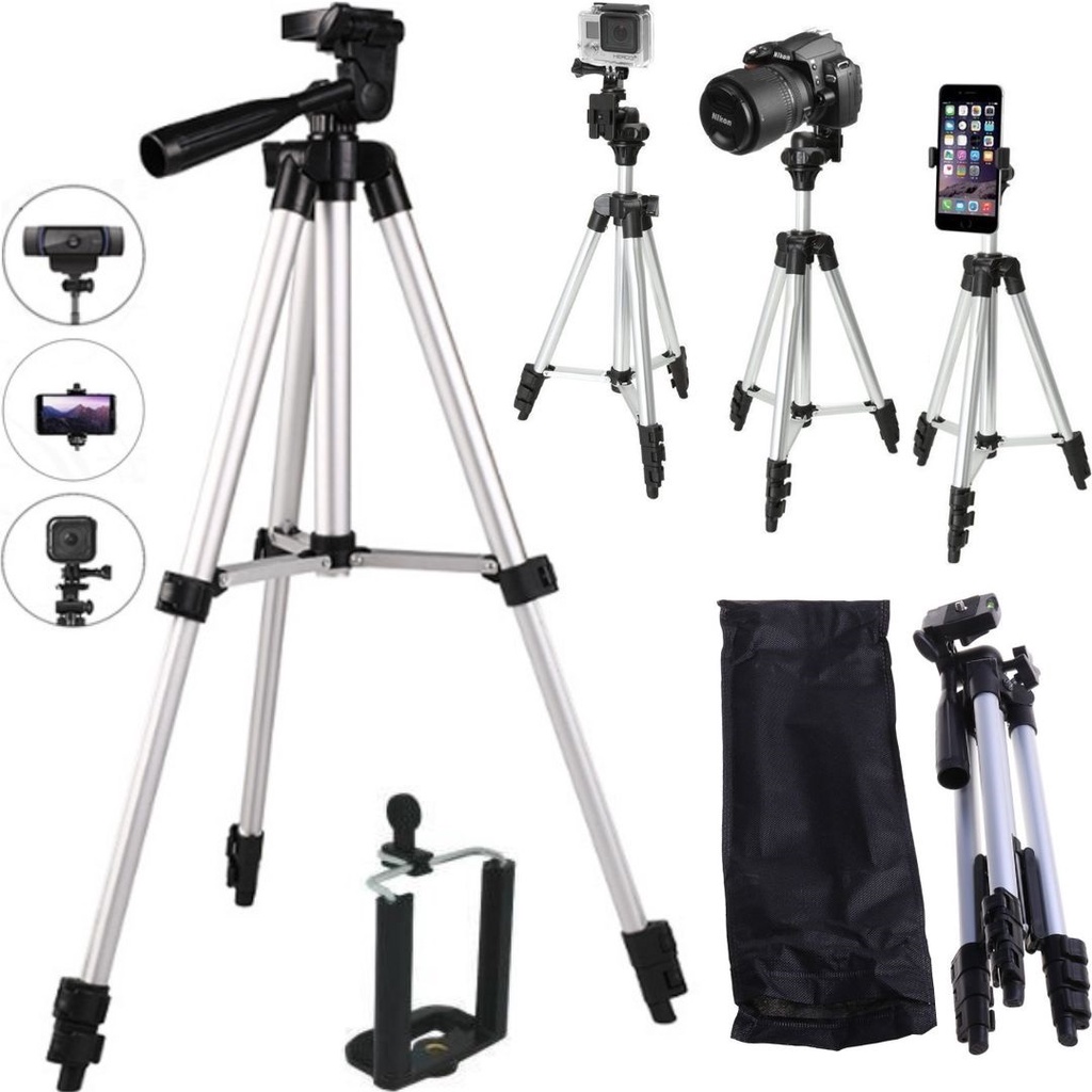 Tripé Pedestal Alumínio Suporte Para Câmera Celular iPhone cam