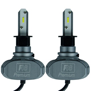 Par De Lâmpadas Ultra Led JR8 Modelo R8 Premium H3 6000k 4000 Lúmens Vida Útil Aproximada de 30.000 Horas