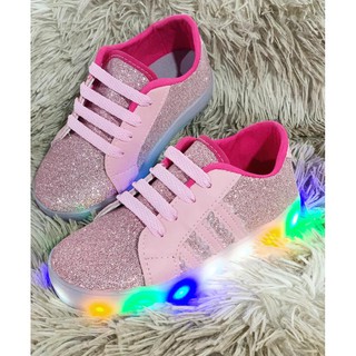 Tenis ADD Infantil com led e baby Feminino Tenis de Luzinha para meninas