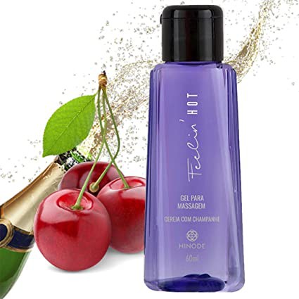 GEL PARA MASSAGEM FEELIN´HOT CEREJA COM CHAMPANHE 60ML HINODE