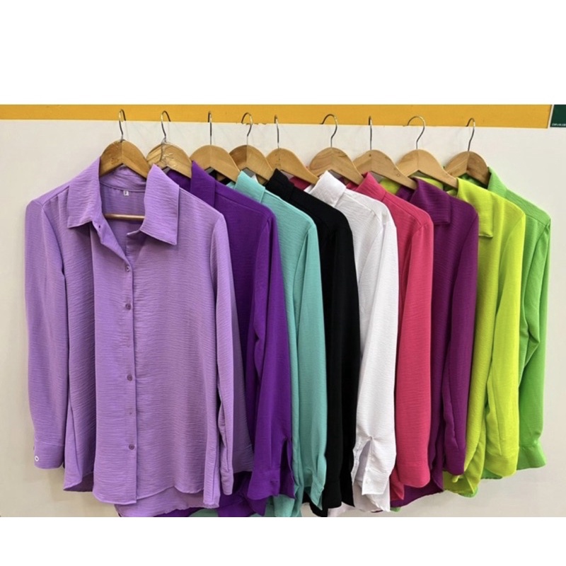 Camisa Longa Feminina Tecido de Duna em Oferta na Shopee