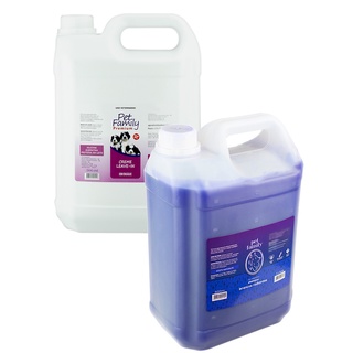 Kit Shampoo Branqueador Pet + Leave-in Desembaraçador de Pelos 5 Litros Profissional