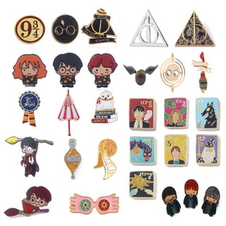 Broche Harry Potter Rel Quias Da Morte Pomo De Ouro Personam Desenho Animado Distintivo De Metal
