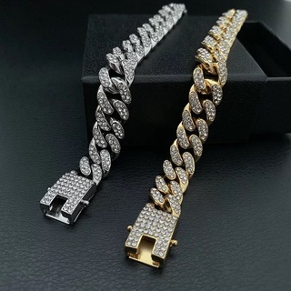 Pulseira ICE cravejada Hip Hop com zircônias brilhantes Alta qualidade