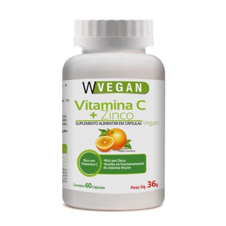 Vitamina C 500mg + Zinco 60 capsulas WVegan em Oferta na Shopee