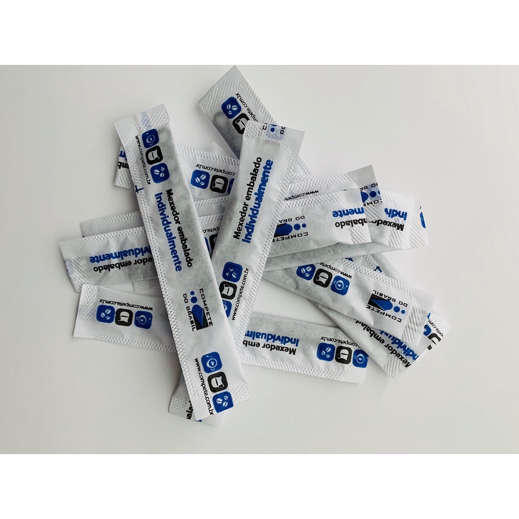 Mexedores Pretos Para Café Embalado Em Sache  - Caixa 1000 Unidades em Oferta na Shopee