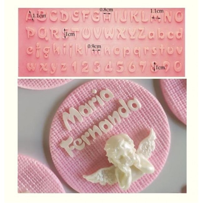 Molde De Silicone Alfabeto Para Confeitaria/ Biscuit em Oferta na Shopee