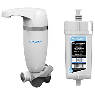 Filtro Purificador de Água Acqua Premium Single 1/4 de Volta de Parede + 1 Refil - P1847
