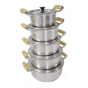 Jogo Panela Aluminio Batida Grossa Conjunto com 5 Peças em Oferta na Shopee