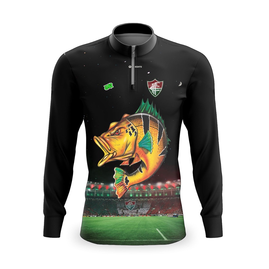 Camiseta De Pesca Manga Longa Masculina Premium Time Fluminense