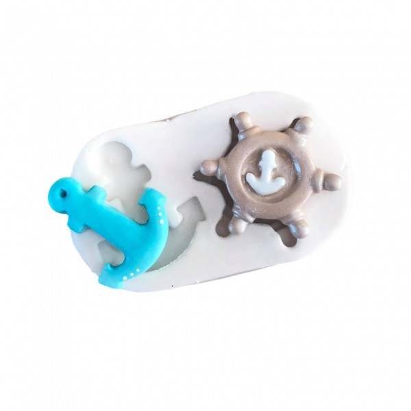 Molde De Silicone Timão E Âncora Molde Para Confeitaria Molde Para Biscuit 1334