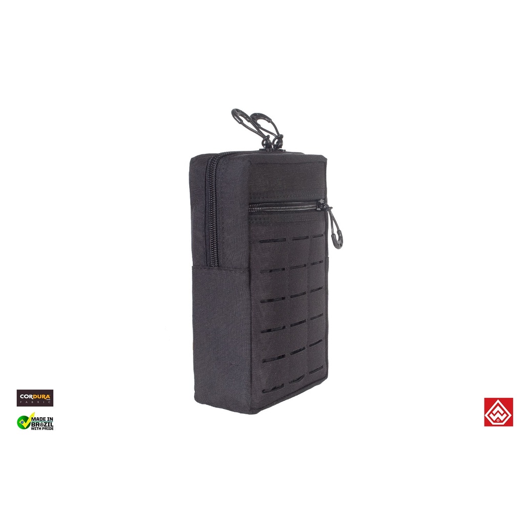 Bolso modular vertical em laser cut para colete – Warfare Preto