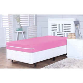 Capa Para Colchão Rosa Solteiro Em Malha Gel em Oferta na Shopee