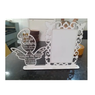 10 Porta Retrato para foto 10x15 Anjo Anjinho Batizado crisma Lembrancinha em mdf branco em Oferta na Shopee