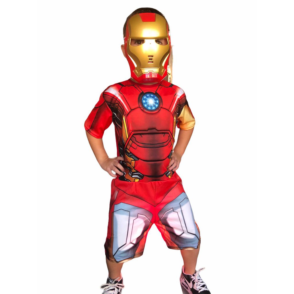 Fantasia Do Homem De Ferro C\ Enchimento Curto Infantil | Shopee Brasil
