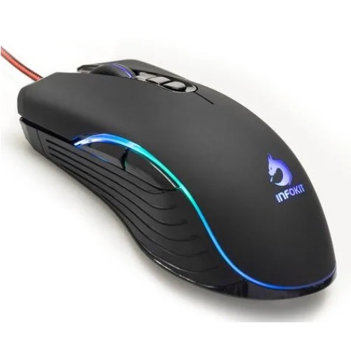 Mouse para jogo Infokit GM-V550 X-Soldado preto