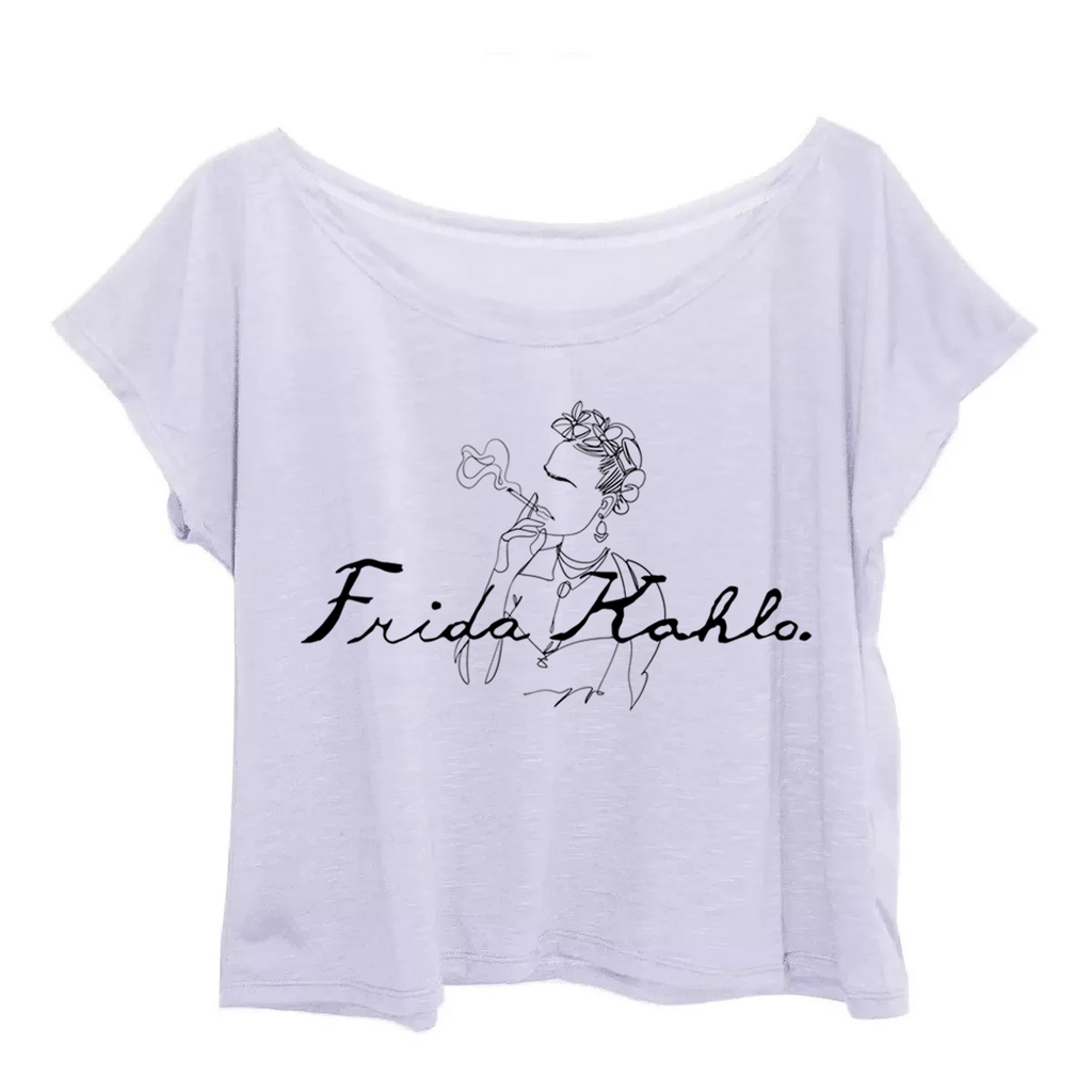 Blusa Frida Kahlo Plus Size Blusinha Feminina Arte Artista Frida Feminista Feminismo