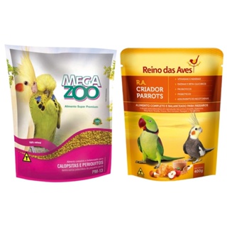 Extrusada Pm13 Megazoo e Farinhada Criador Parrots Reino das Aves Calopsita Agapornis Periquitos em Oferta na Shopee