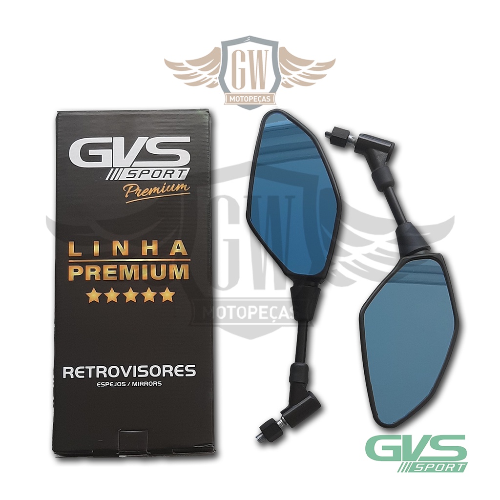 Retrovisor Gvs Mt 03 07 09 Giro 360 Honda Lente Convexa Azul em Oferta na Shopee