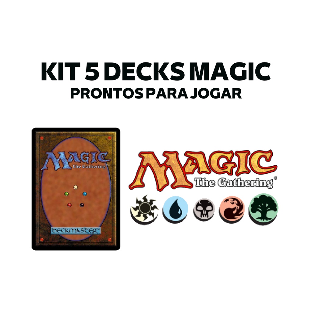 Kit 5 Decks Magic The Gathering (mtg) Completos