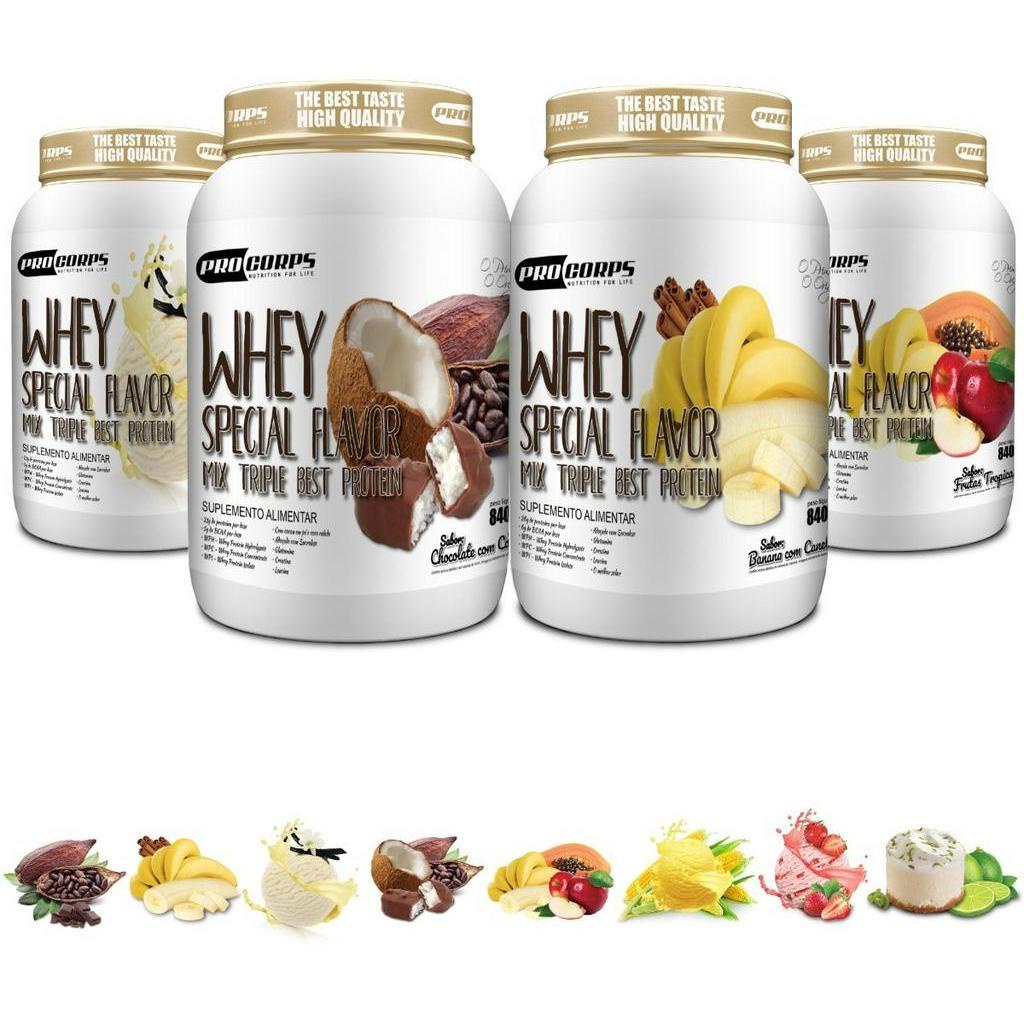 4 unidades - Whey Protein 3w Special Flavor - proteina gourmet saboroso