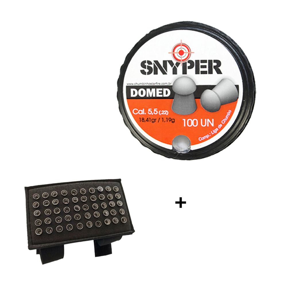 Chumbinho Domed 5.5mm - Snyper + Porta Chumbo