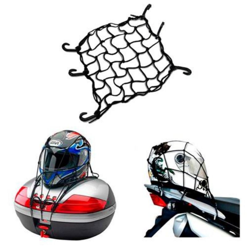 Malha elástica de Motocicleta com gancho ajustável preta em Oferta na Shopee