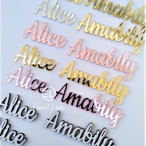 Nomes em Acrílico Espelhado 5cm/10cm/12cm/15cm/18cm/20cm/30cm/40cm Lembrancinhas Laço Lacinho Aplique Enfeite Decoração em Oferta na Shopee