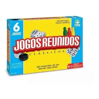 Tabuleiro Jogos Reunidos 6 em 1 Clássicos 1162 - Nig em Oferta na Shopee