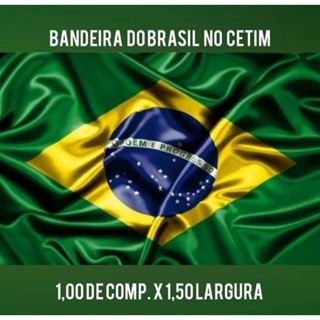 BANDEIRA DO BRASIL EM CETIM TECIDO 1mx1,50m em Oferta na Shopee
