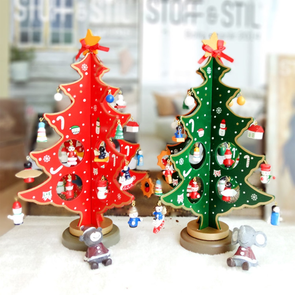 Árvore De Natal Impressa Artesanal Decorativa De Madeira Ornamento De Mesa  Ano Novo Decorações Artesanato Criativo 28cm Foto Propaganda Presente |  Shopee Brasil