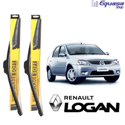 Kit Par 2 Palhetas para Limpador de Parabrisa Dianteiro para Renault Logan 2007 a 2013