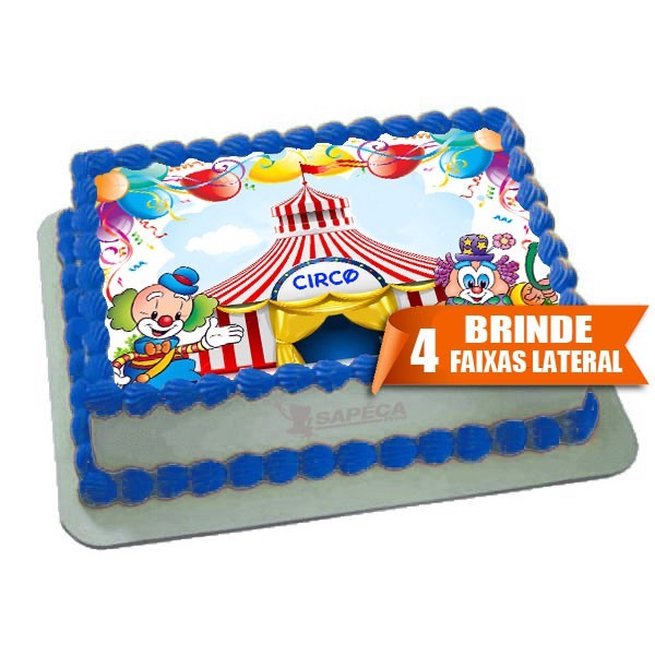 Papel arroz Circo Palhaço para Bolo de 4kg