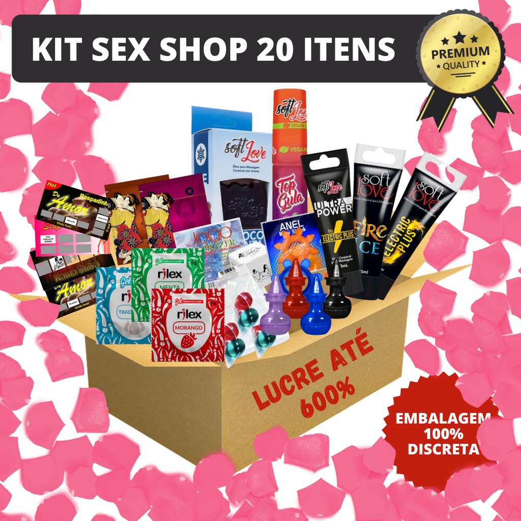 Kit 20 Itens Sex Shop Premium Gel Beijável Dado Excitante Vibrador Líquido Lubrificante Dado 3688