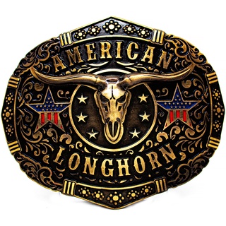 Fivela Country American Longhorn Original Eua Cowboy Luxo CV
