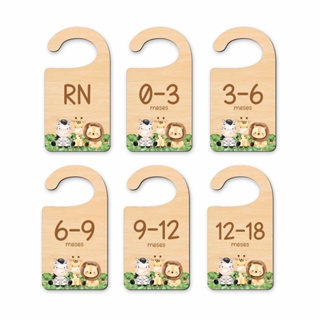 Organizador De Cabides E Separador Bebê Safari Bichinhos Mdf em Oferta na Shopee