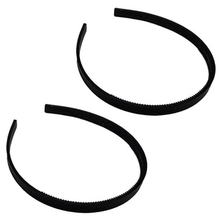 KIT 02 TIARA ARCO PLÁSTICA COSTUMIZAR DENTINHO PRETA 10MM