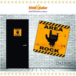 Quadro Decorativo 15x15Cm 1 Placa PS - ROCK - starcolorgra em Oferta na Shopee