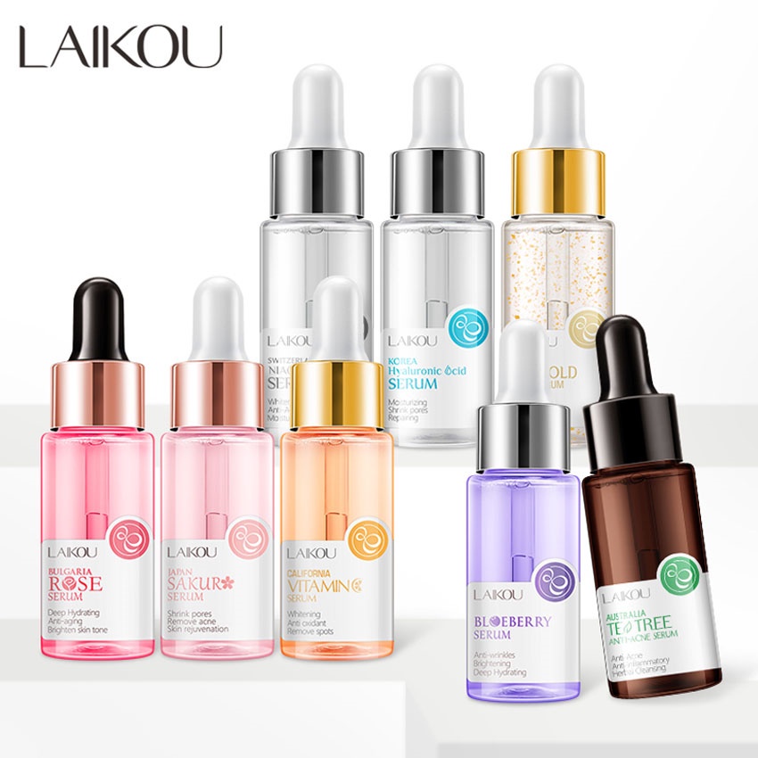 LAIKOU Japão Essência Sakura Ácido Hialurônico Anti-Envelhecimento Puro Ouro 24K Clareador...