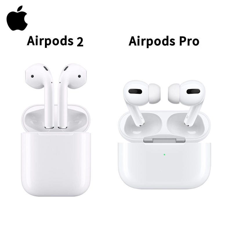 1: 1 Original Airpods 2/Airpods Pro sem fio com todos os recursos + redução  de ruído + GPS toque texto do logotipo da Apple | Shopee Brasil