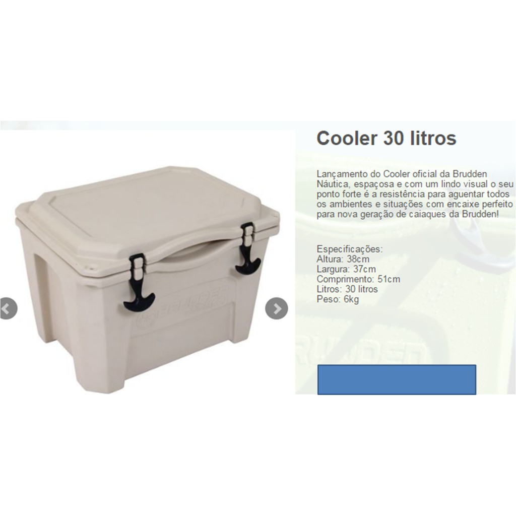 Caixa Térmica Cooler 30 Litros  Lançamento Cooler Brudden Nautica