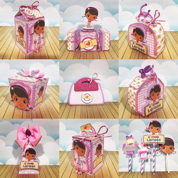 kit festa infantil lembrancinha para aniversário Caixinhas Personalizadas Dra Brinquedos