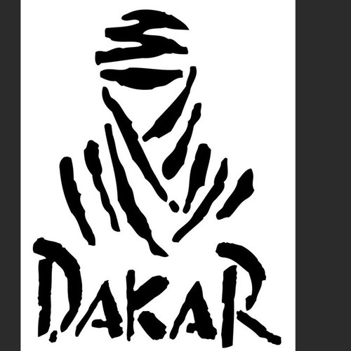 Adesivo Grande Dakar Rally 29 X 21 Cm Preto-branco