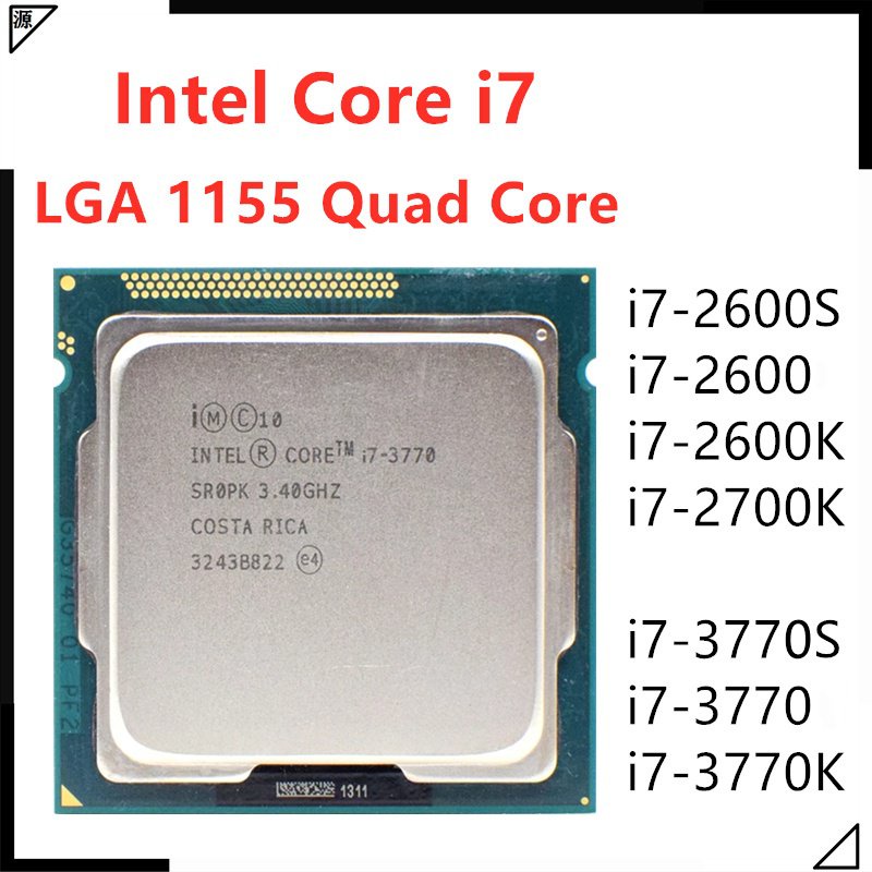 Intel Core i7 2600s i7-2600 2700K i7 3770s 3770K LGA 1155 Pino H61 B75 Z7 Placa-Mãe Suportada cpu 155 Processador